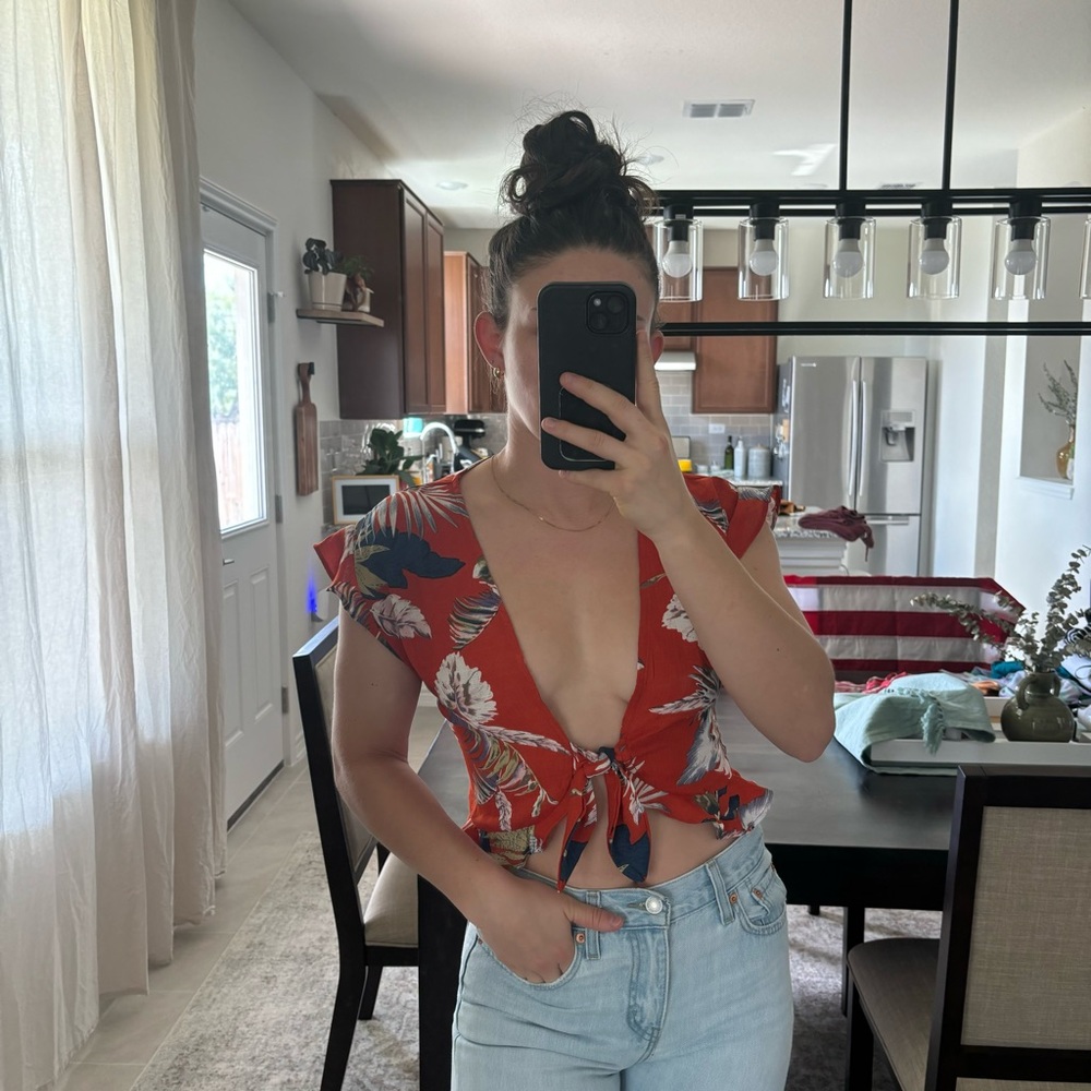 Sage the label crop top